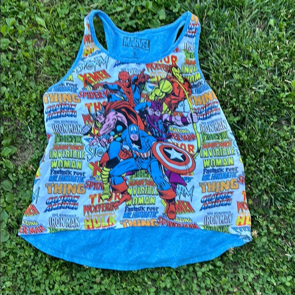Marvel Blue Superhero Tank Top
